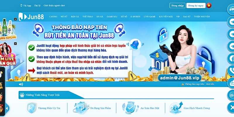 Trải nghiệm Jun88 với sự uy tín đảm bảo